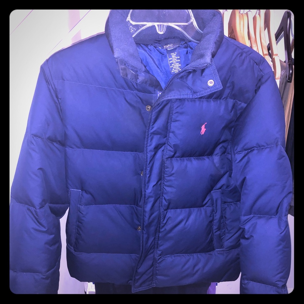 Polo Quilted Down Coat (Navy)